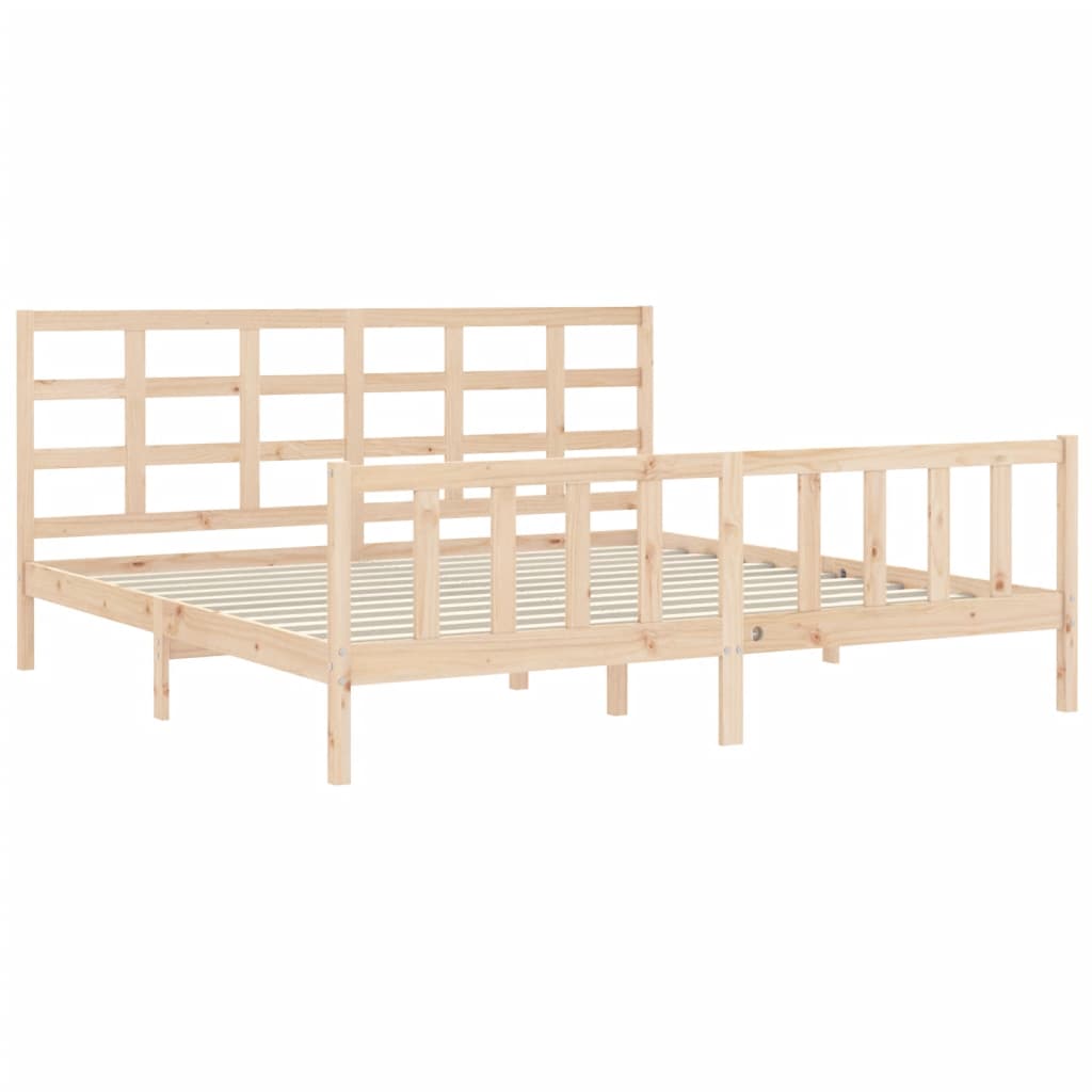 vidaXL Bed Frame without Mattress Solid Wood Pine