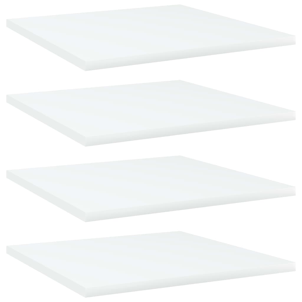 vidaXL Bookshelf Boards 4 pcs White 40x40x1.5 cm Engineered Wood