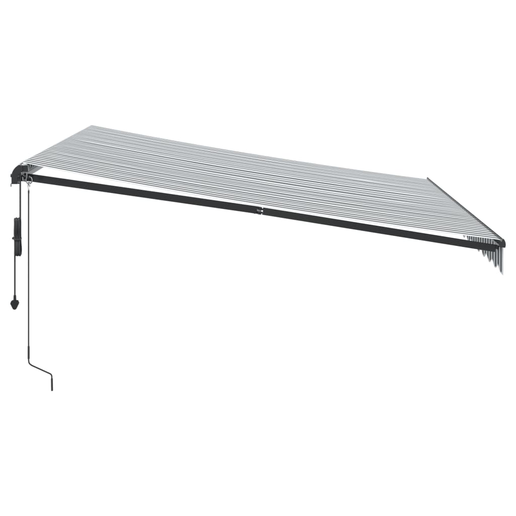 vidaXL Automatic Retractable Awning Anthracite and White 400x300 cm