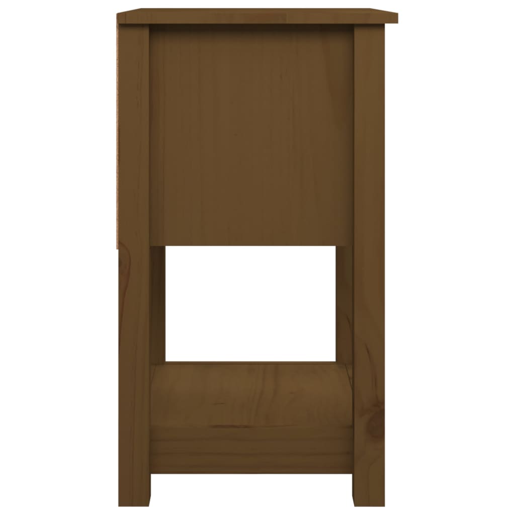 vidaXL Bedside Cabinet Honey Brown 40x35x61.5 cm Solid Wood Pine