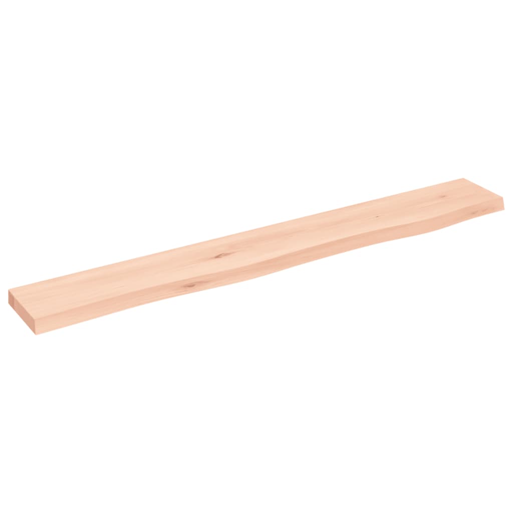 vidaXL Wall Shelf 80x10x2 cm Untreated Solid Wood Oak