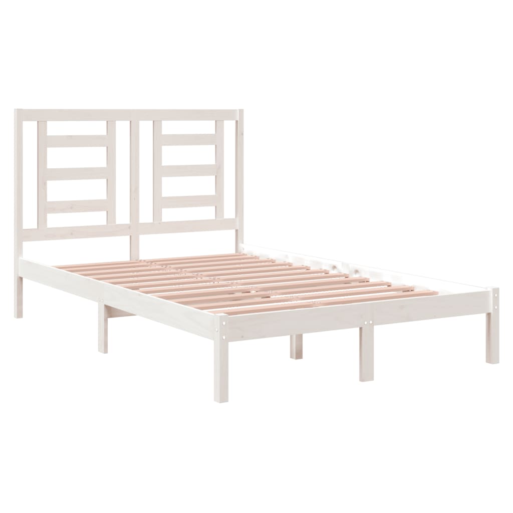 vidaXL Bed Frame without Mattress White 120x200 cm Solid Wood Pine