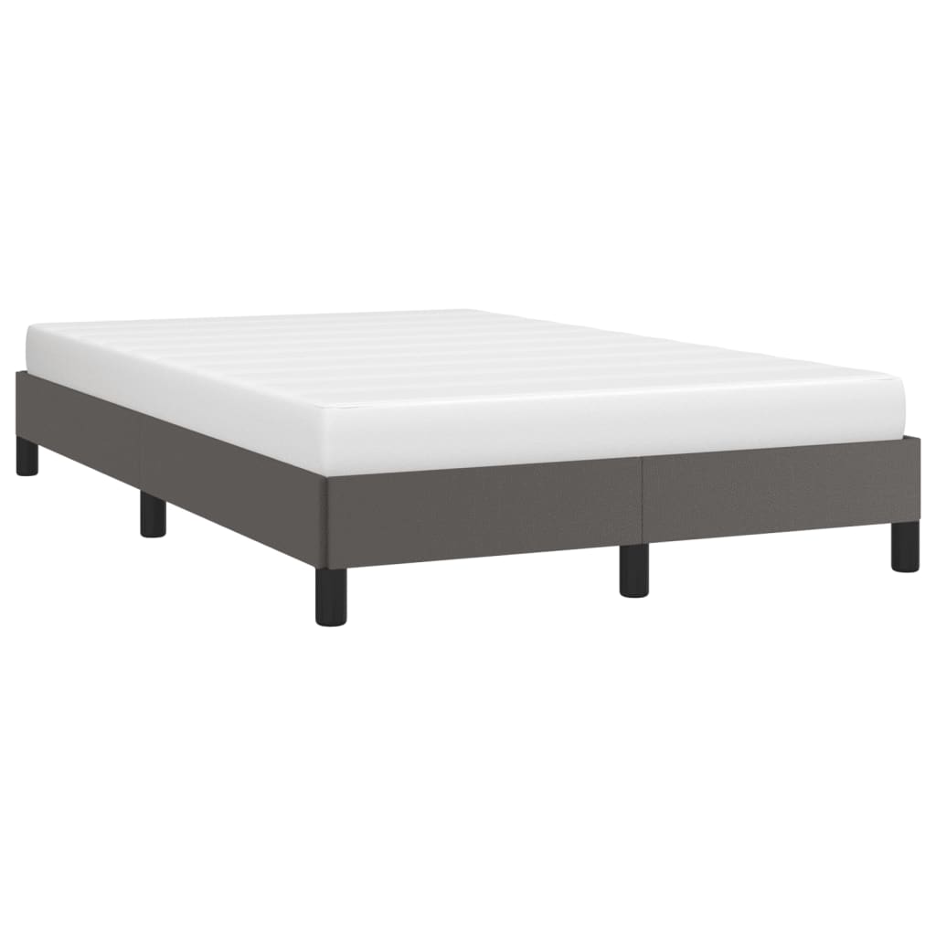 vidaXL Bed Frame without Mattress Grey 120x190 cm Small Double Faux Leather