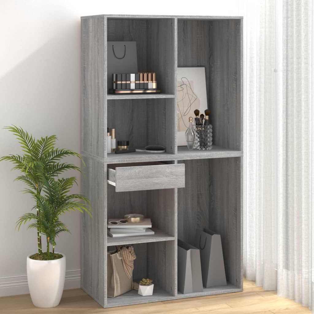 vidaXL Cosmetic Cabinet Grey Sonoma 80x40x75 cm Engineered Wood