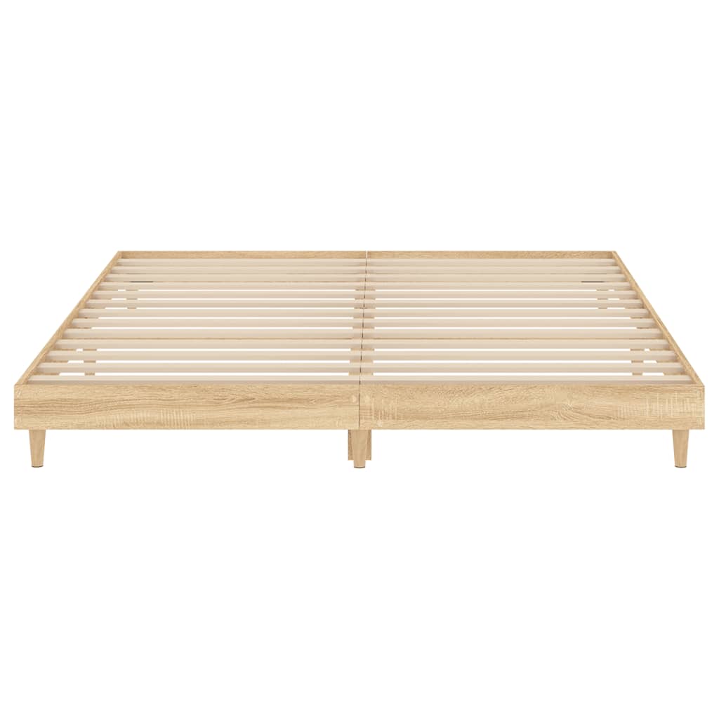 vidaXL Bed Frame without Mattress Sonoma Oak 160x200 cm Engineered Wood