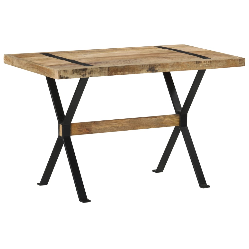 vidaXL Dining Table 120x60x76 cm Rough Mango Wood