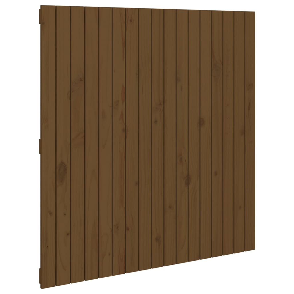 vidaXL Wall Headboard Honey Brown 108x3x110 cm Solid Wood Pine