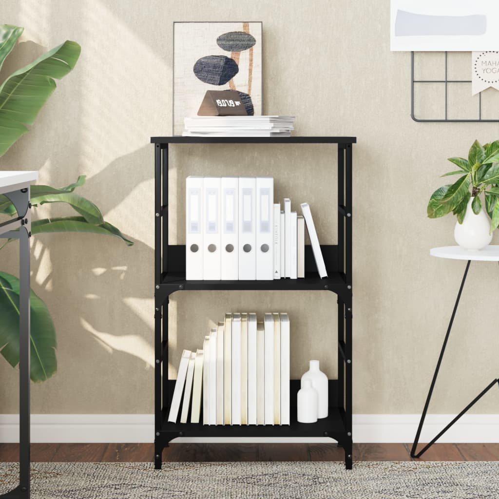 vidaXL Bookshelf Black 50x33x82 cm Engineered Wood