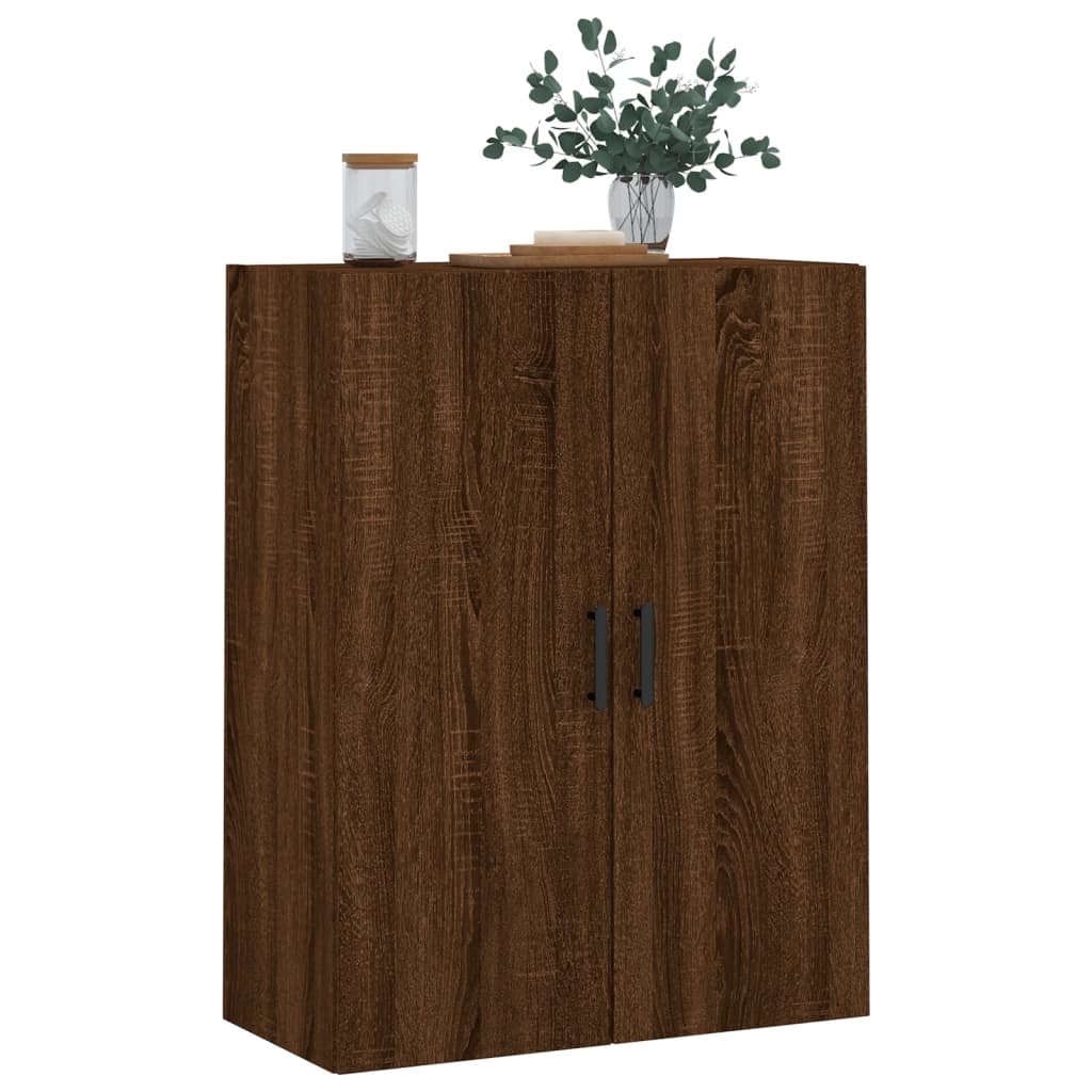 vidaXL Wall Mounted Cabinet Brown Oak 69.5x34x90 cm