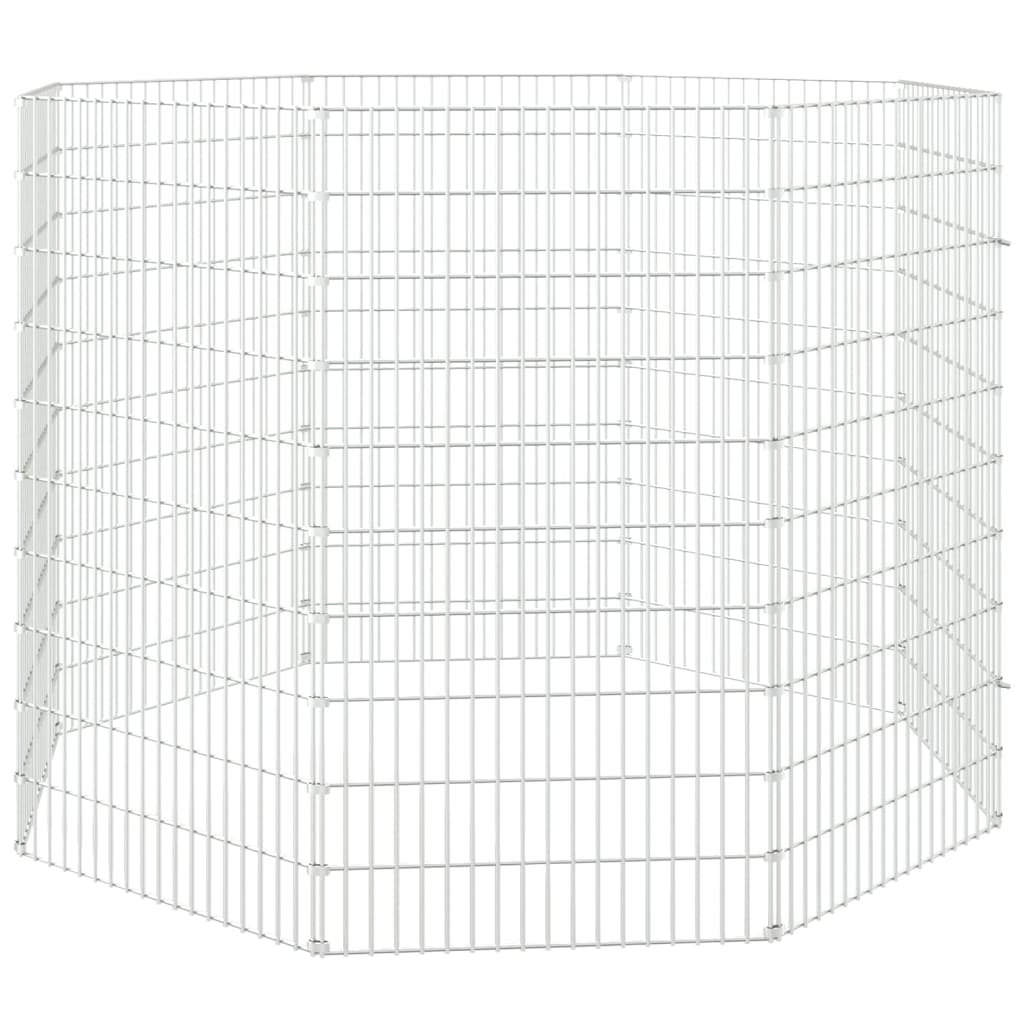 vidaXL Free Range Animal Enclosure 8-Panel 54x100 cm Galvanised Iron