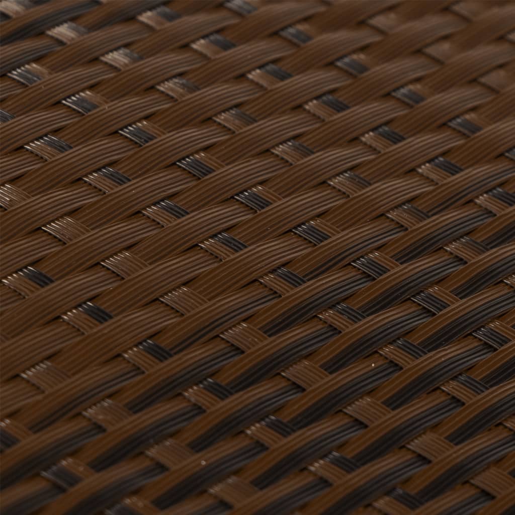 vidaXL Balcony Screen Brown and Black 600x100 cm Poly Rattan