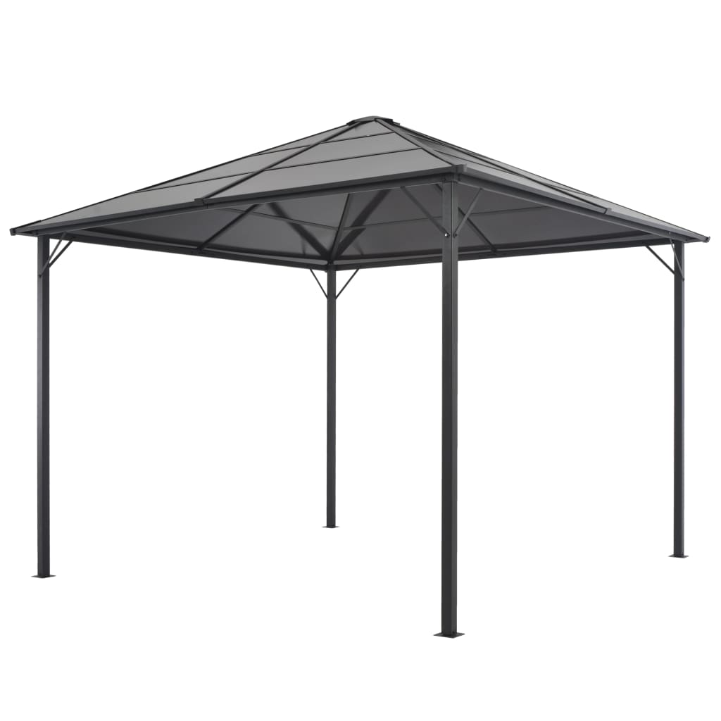 vidaXL Gazebo with Roof Aluminium 3x3 m Anthracite