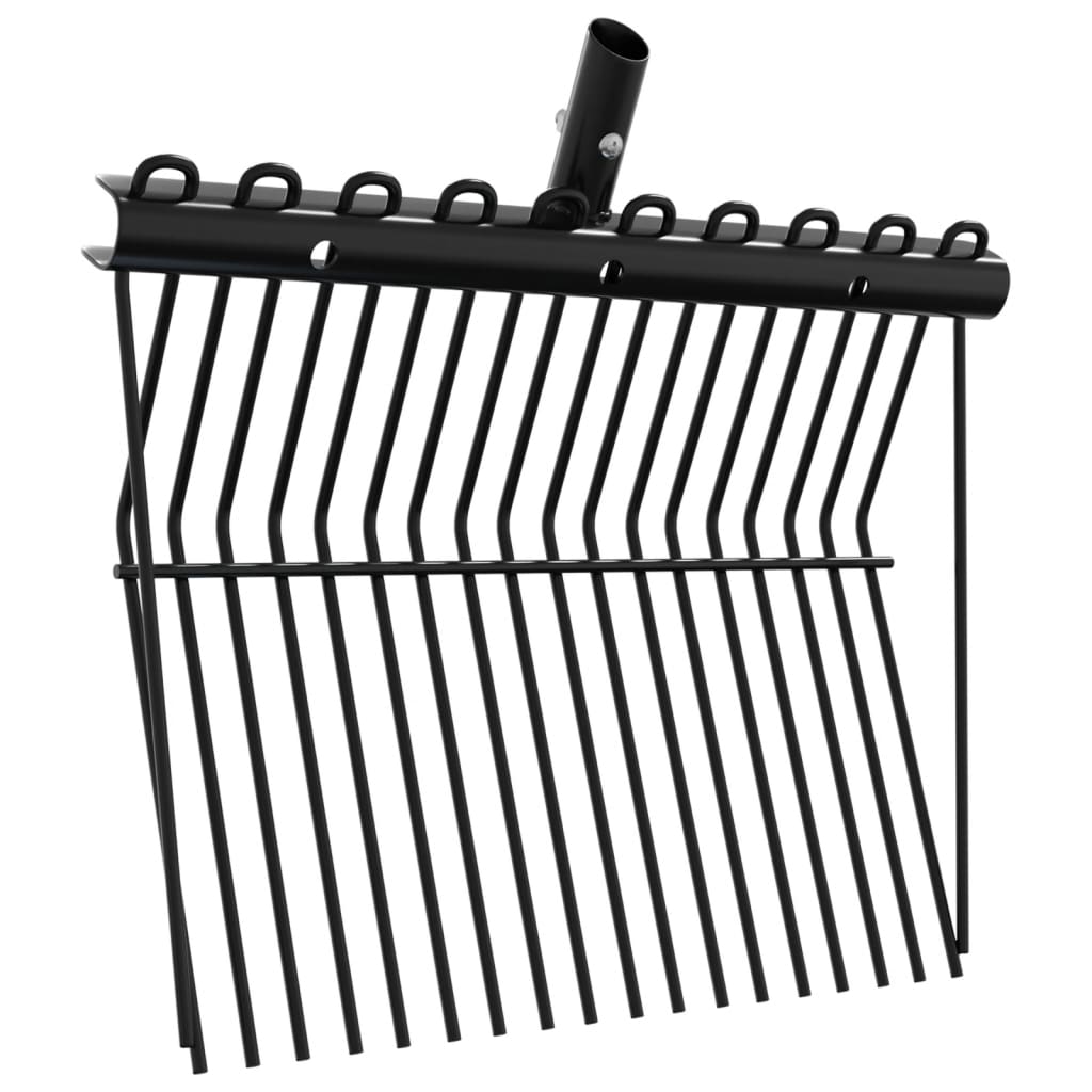 vidaXL Pitchfork Head with 18 Tines Black Steel