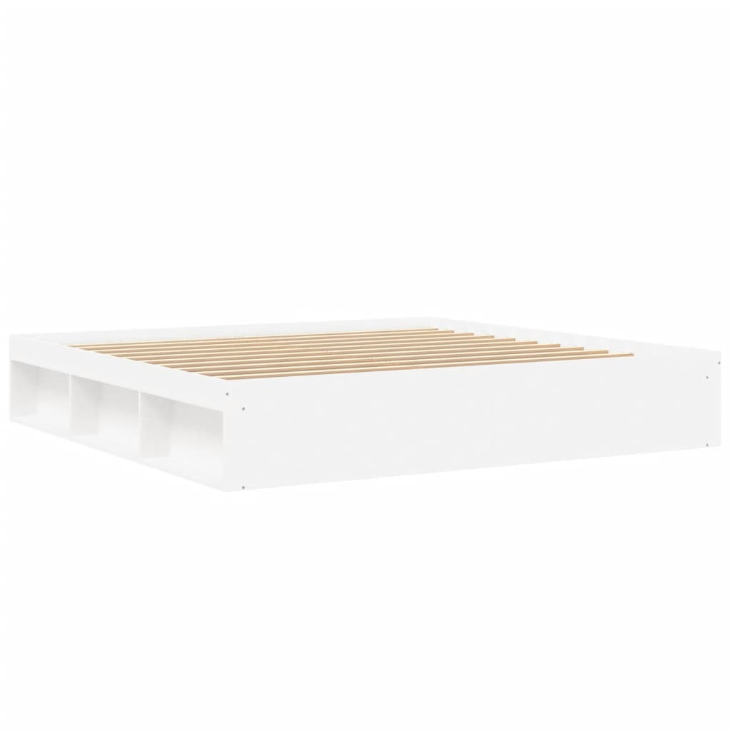 vidaXL Bed Frame without Mattress White 200x200 cm