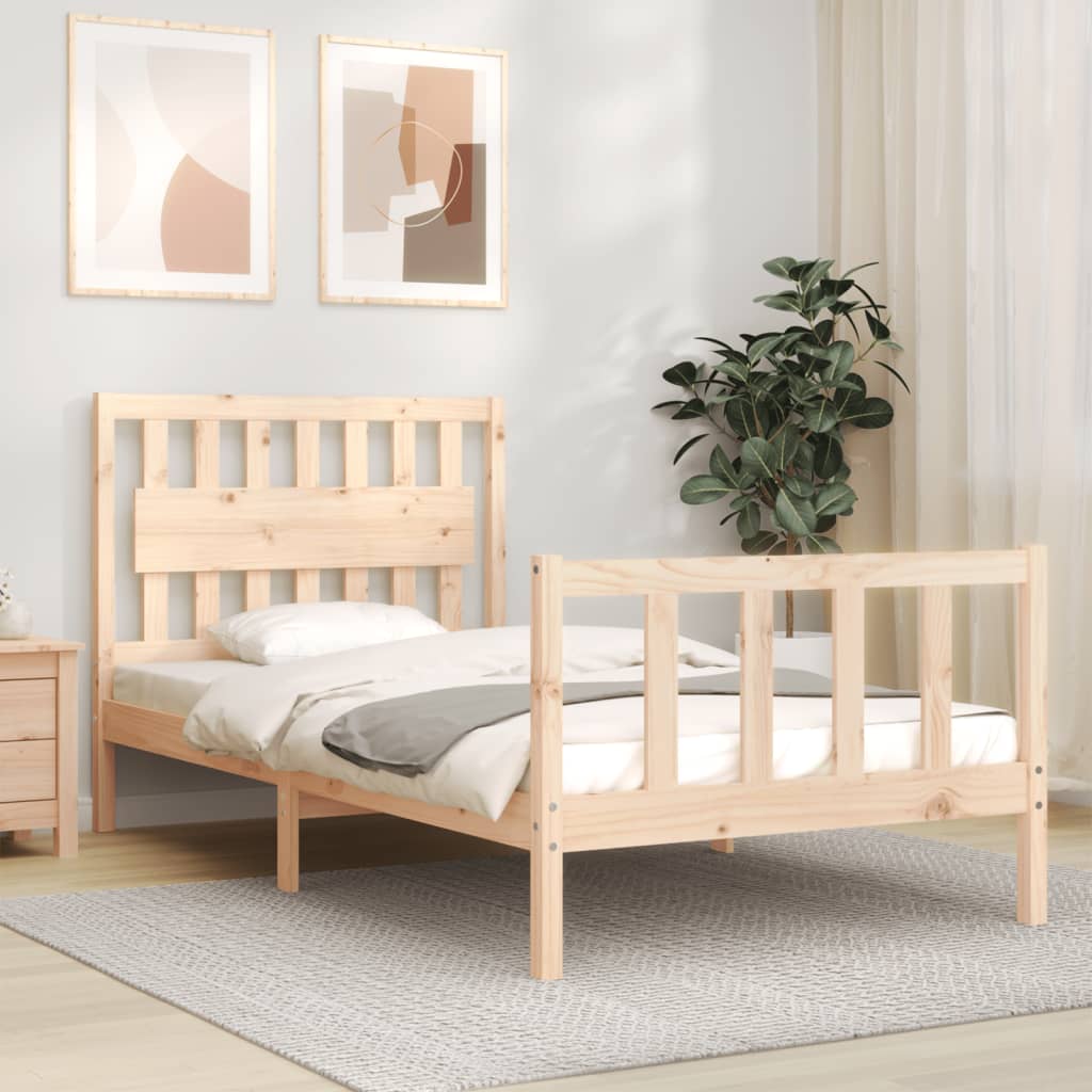 vidaXL Bed Frame without Mattress 100x200 cm Solid Wood Pine