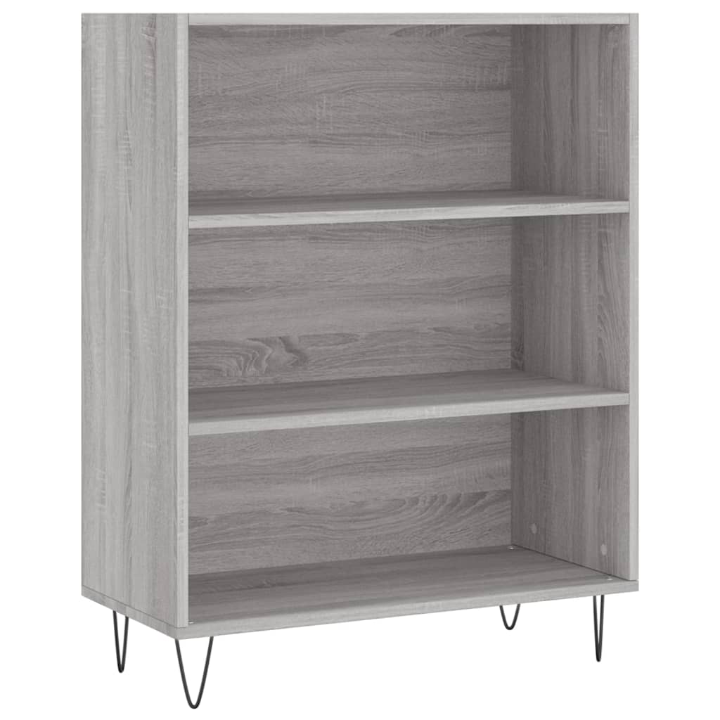 vidaXL Bookcase Grey Sonoma 69.5x32.5x90 cm Engineered Wood