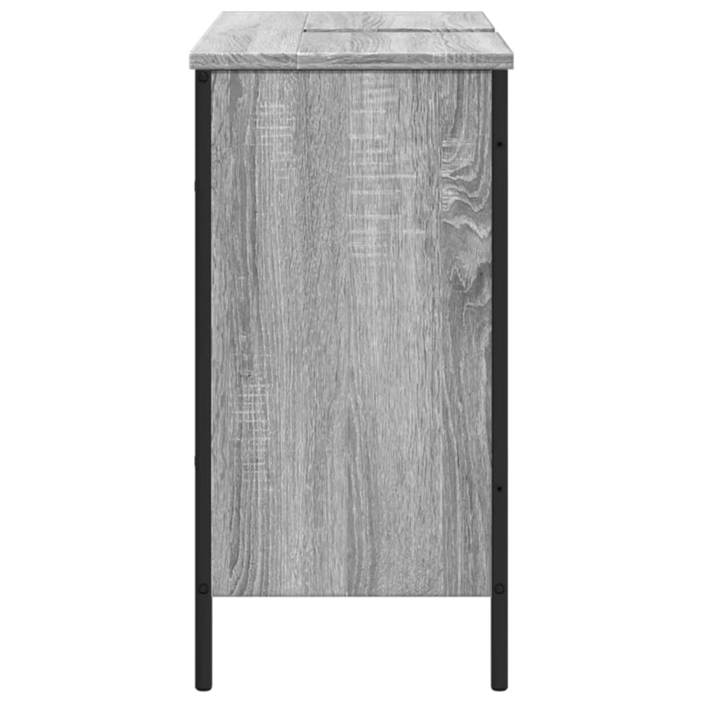 vidaXL Bathroom Sink Cabinet Grey Sonoma 80x30x60 cm Engineered Wood