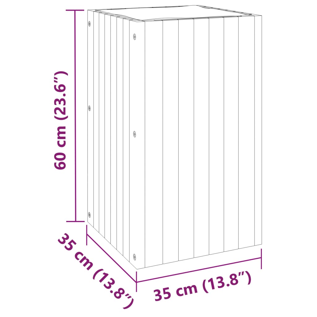 vidaXL Garden Planter 35x35x60 cm Solid Wood Acacia