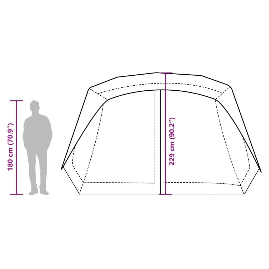 vidaXL Family Tent 10-Person Green Quick Release Waterproof