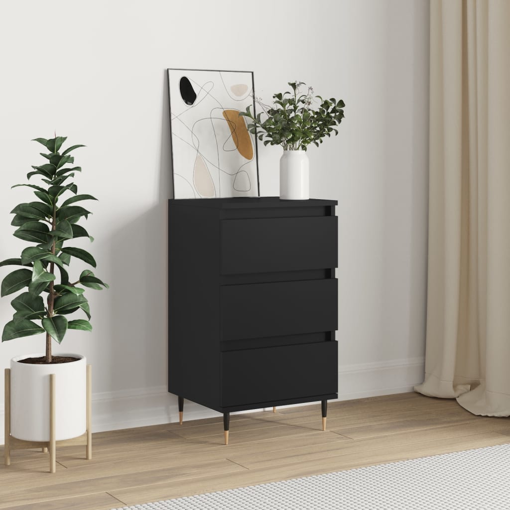 vidaXL Sideboard Black 40x35x70 cm Engineered Wood