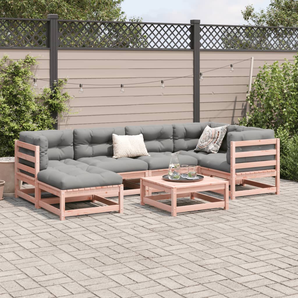 vidaXL 7 Piece Garden Sofa Set Solid Wood Douglas Fir