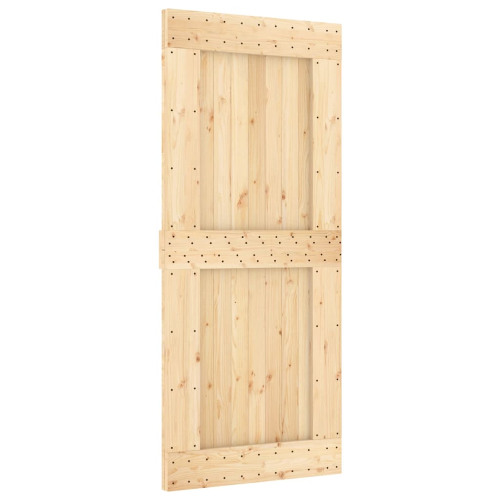 vidaXL Sliding Door with Hardware Set 90x210 cm Solid Wood Pine