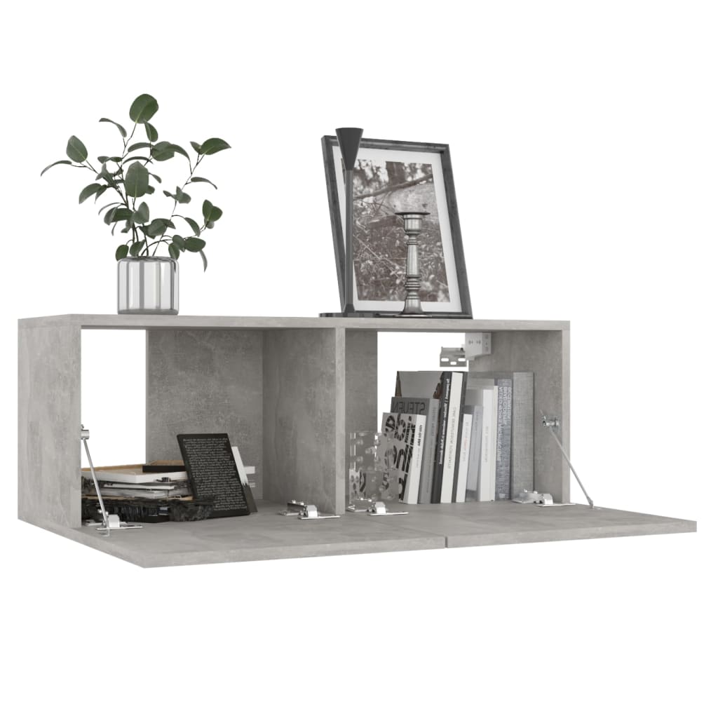 vidaXL 6 Piece TV Cabinet Set Concrete Grey Engineered Wood