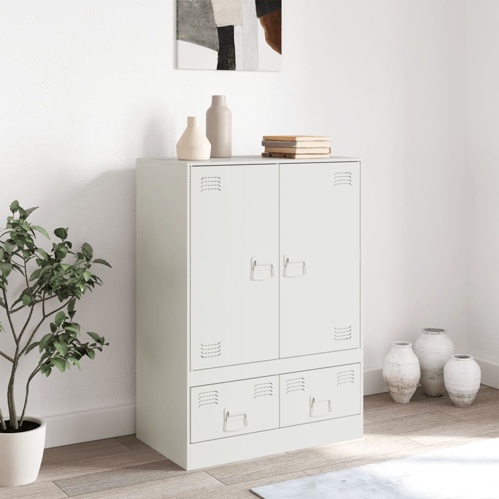 vidaXL Highboard White 67x39x95 cm Steel