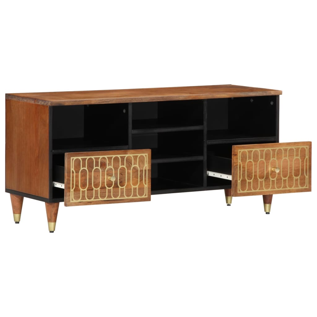 vidaXL TV Cabinet 100x33x46 cm Solid Wood Mango