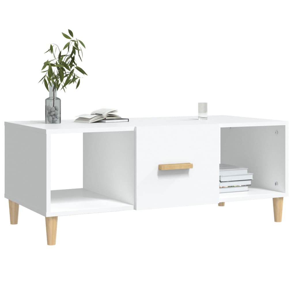 vidaXL Coffee Table White 102x50x40 cm Engineered Wood