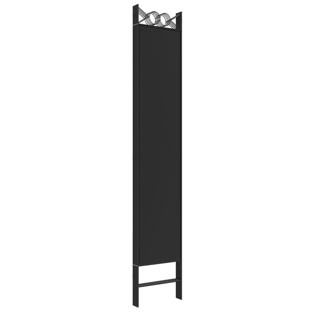 vidaXL 5-Panel Room Divider Black 200x220 cm Fabric