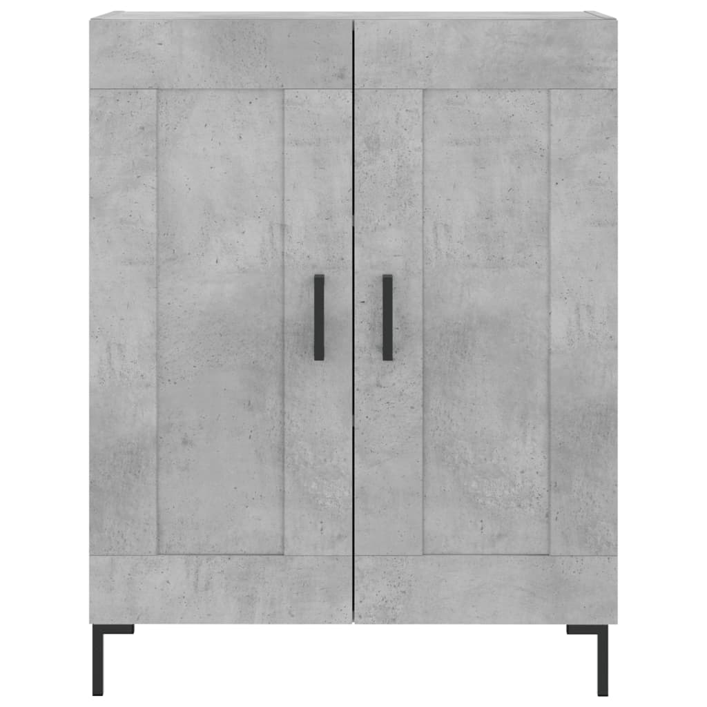 vidaXL Highboard Concrete Grey 69.5x34x180 cm Engineered Wood