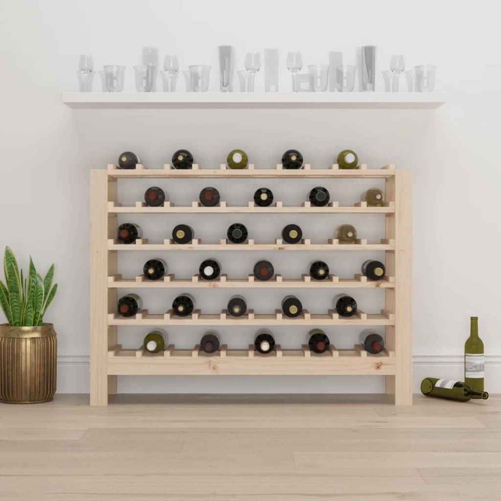 vidaXL Wine Rack 109.5x30x82 cm Solid Wood Pine