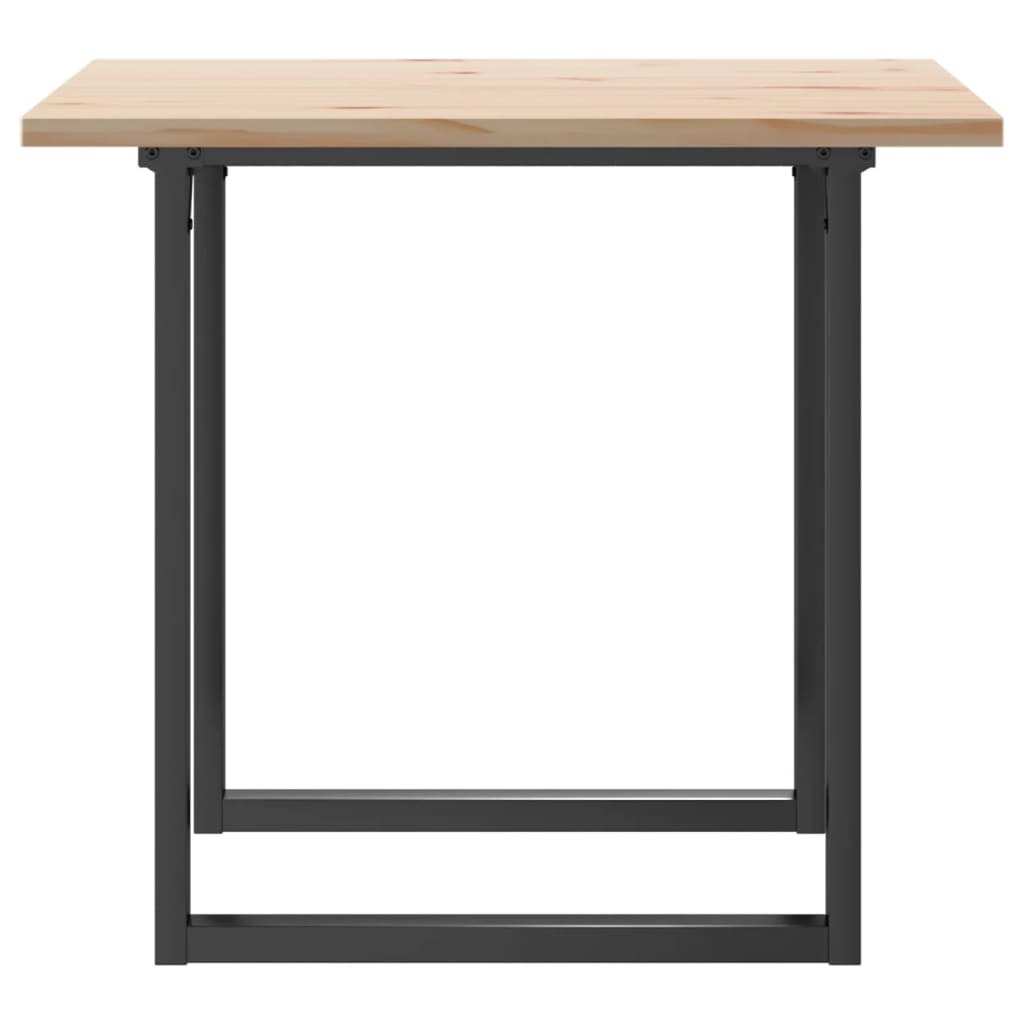 vidaXL Dining Table O-Frame 90x90x75.5 cm Solid Wood Pine and Cast Iron