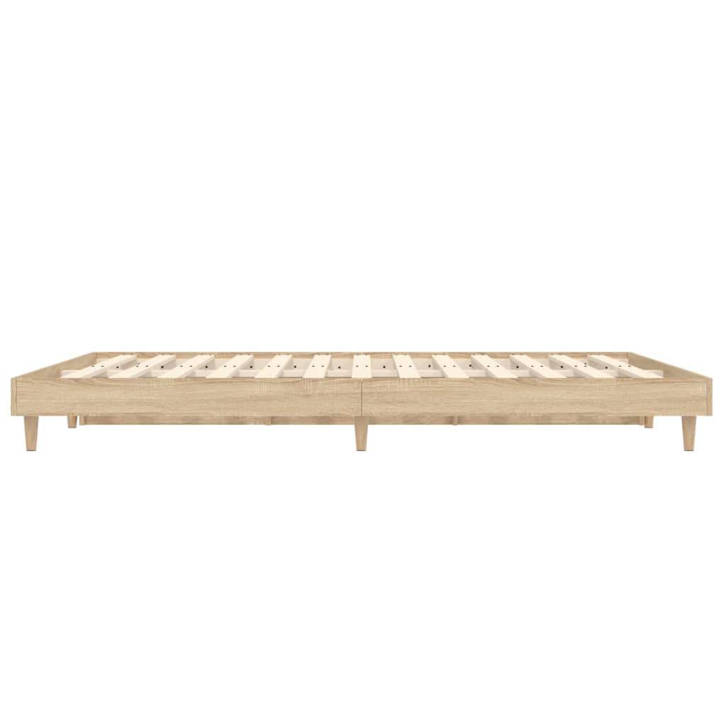 vidaXL Bed Frame without Mattress Sonoma Oak 140x190 cm Engineered Wood