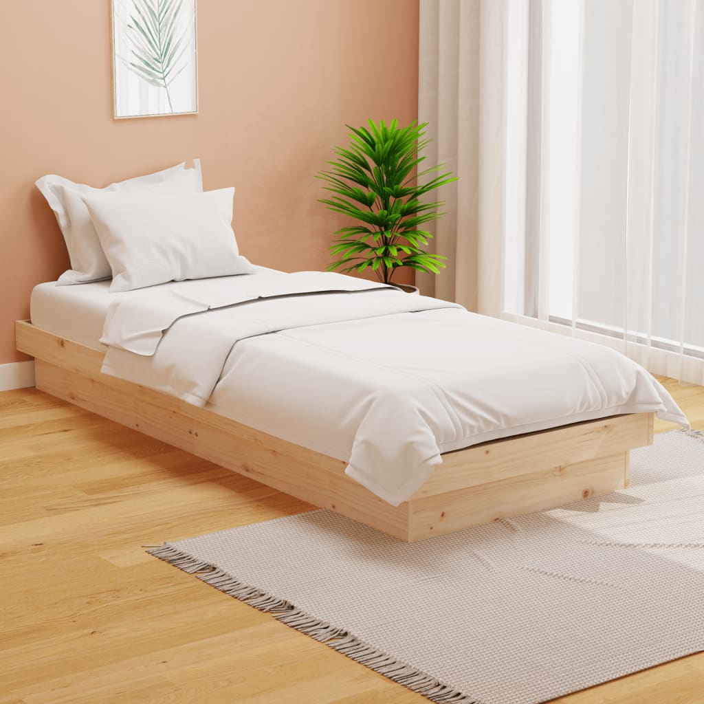 vidaXL Bed Frame without Mattress Solid Wood Small Single