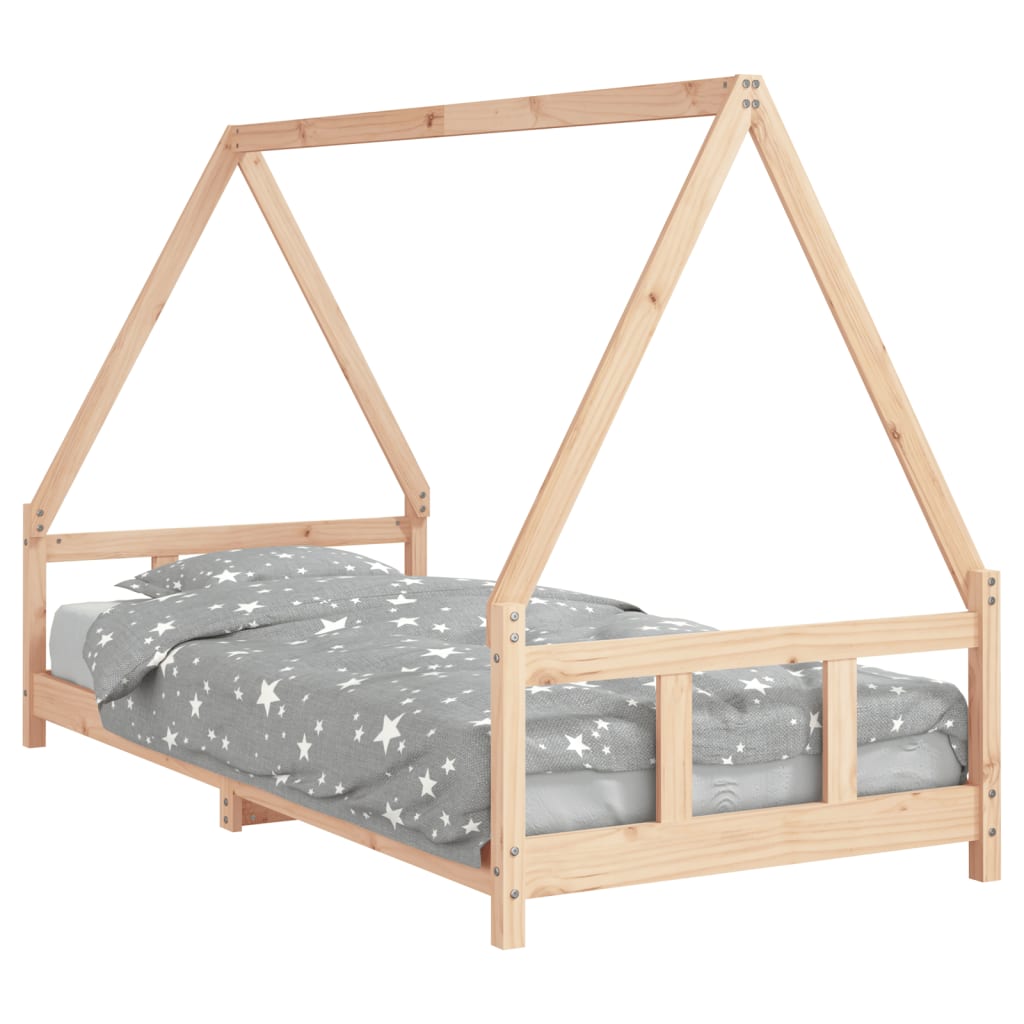 vidaXL Kids Bed Frame 90x200 cm Solid Wood Pine