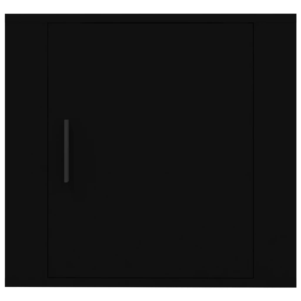 vidaXL Wall-mounted Bedside Cabinets 2 pcs Black 50x30x47 cm