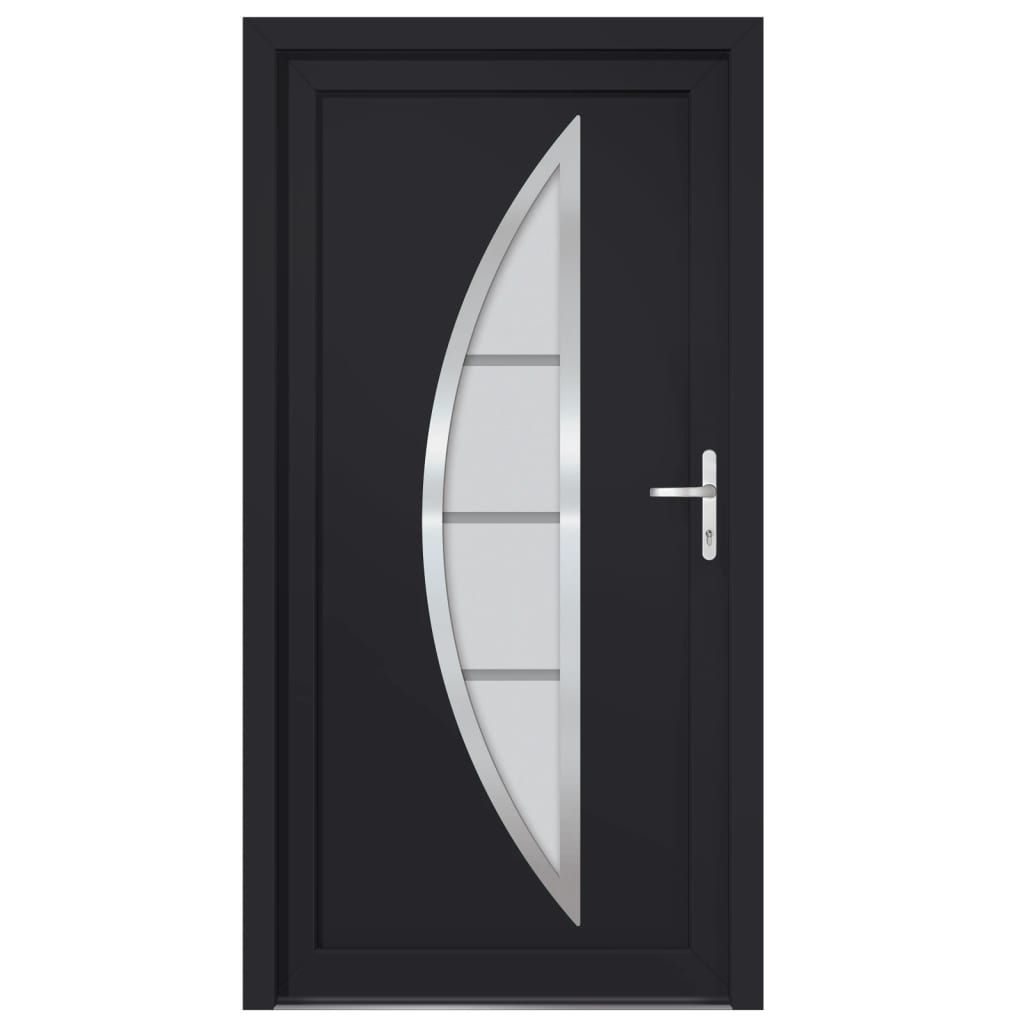 vidaXL Front Door Anthracite 88x200 cm PVC