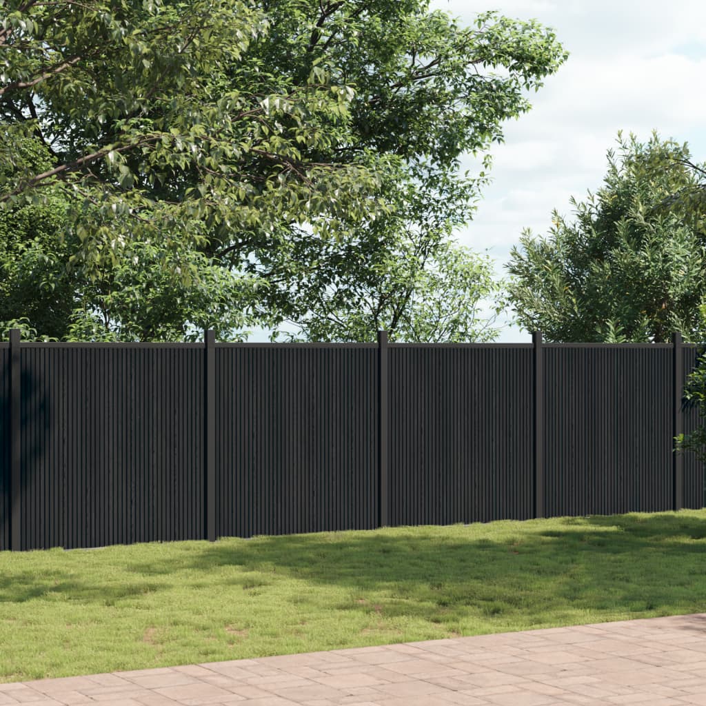 vidaXL Fence Panel Grey 1218x186 cm WPC