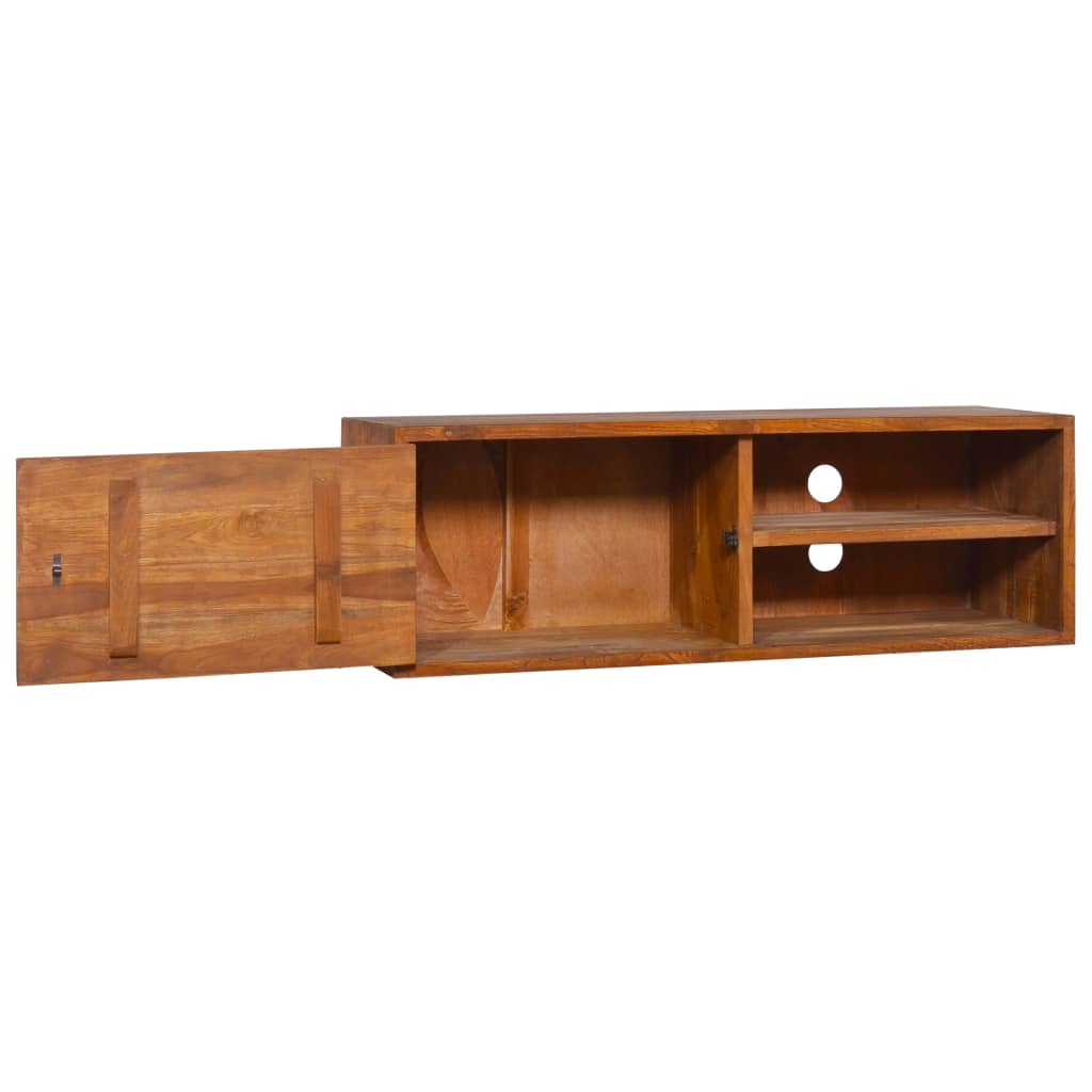 vidaXL Wall-mounted TV Cabinet 180x30x30 cm Solid Teak Wood