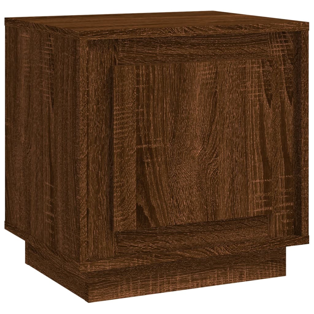 vidaXL Bedside Cabinet Brown Oak 44x35x45 cm Engineered Wood