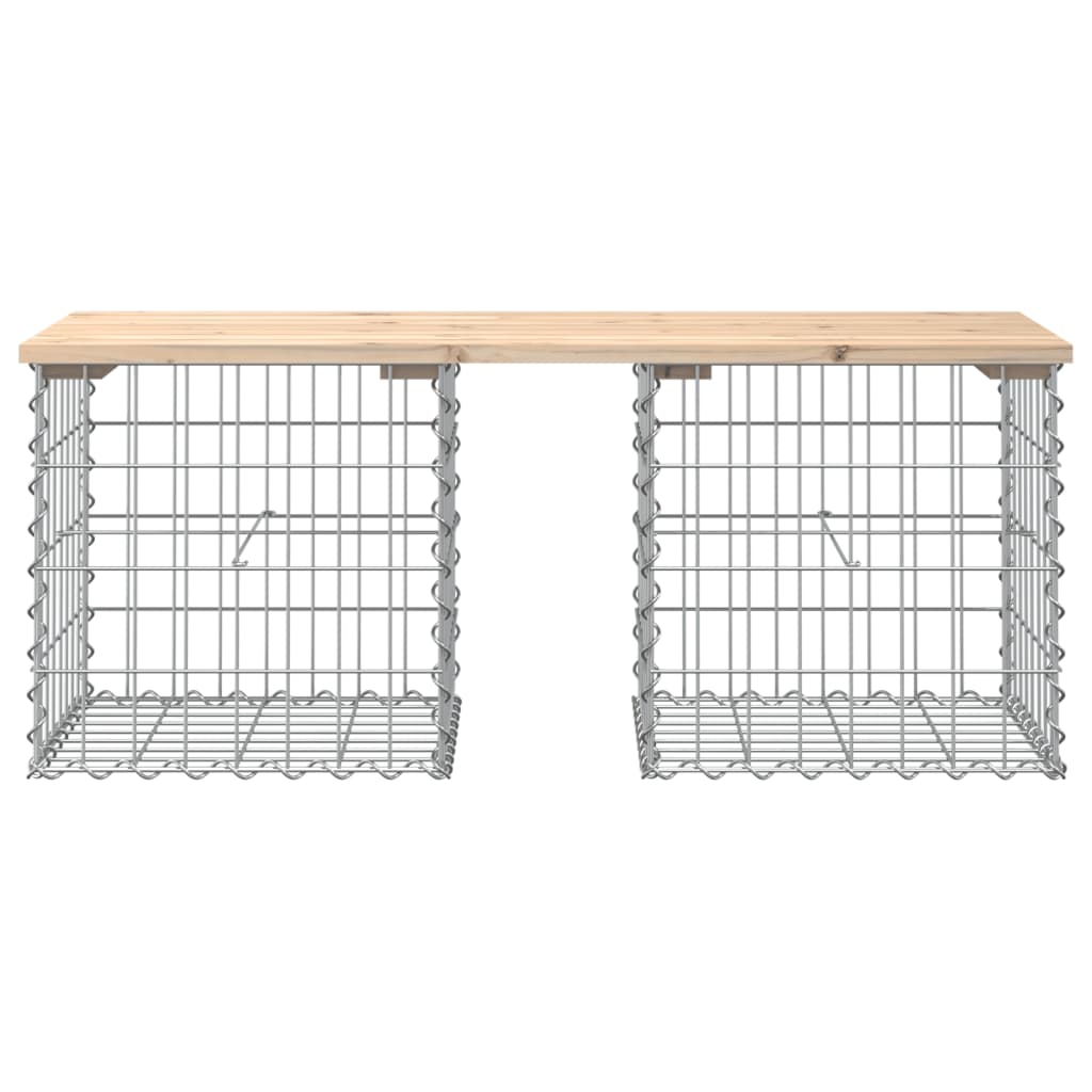 vidaXL Garden Bench Gabion Design 103x44x42 cm Solid Wood Pine