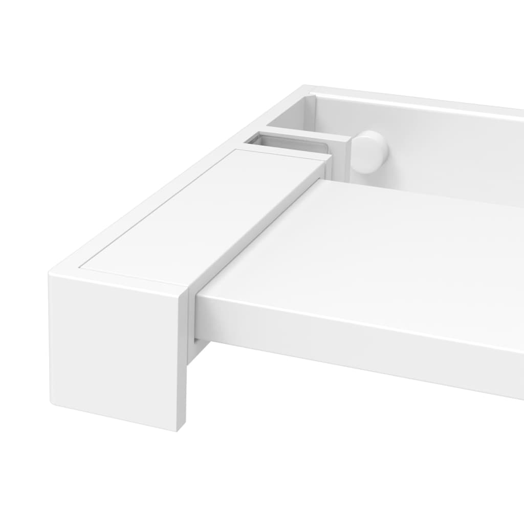 vidaXL Shower Shelf for Walk-in Shower Wall White 90 cm Aluminium