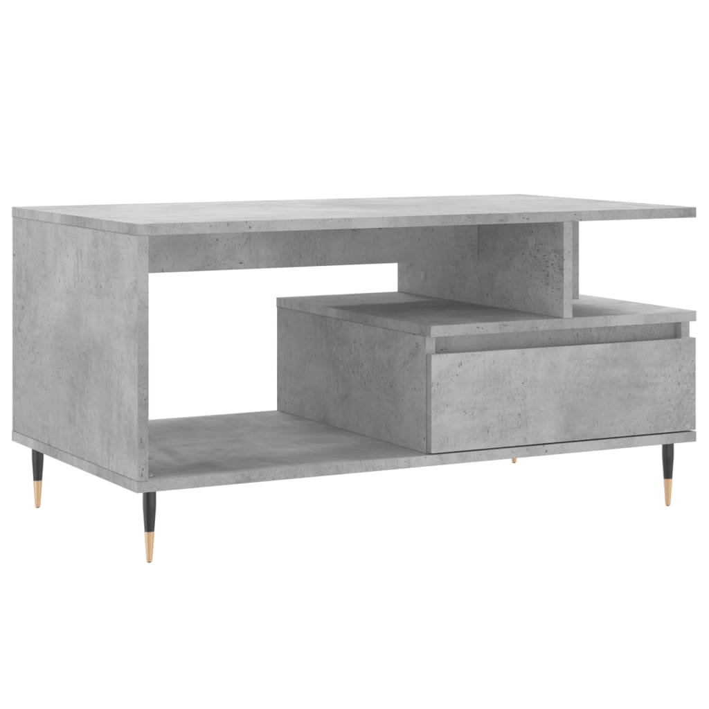 vidaXL Coffee Table Concrete Grey 90x49x45 cm Engineered Wood