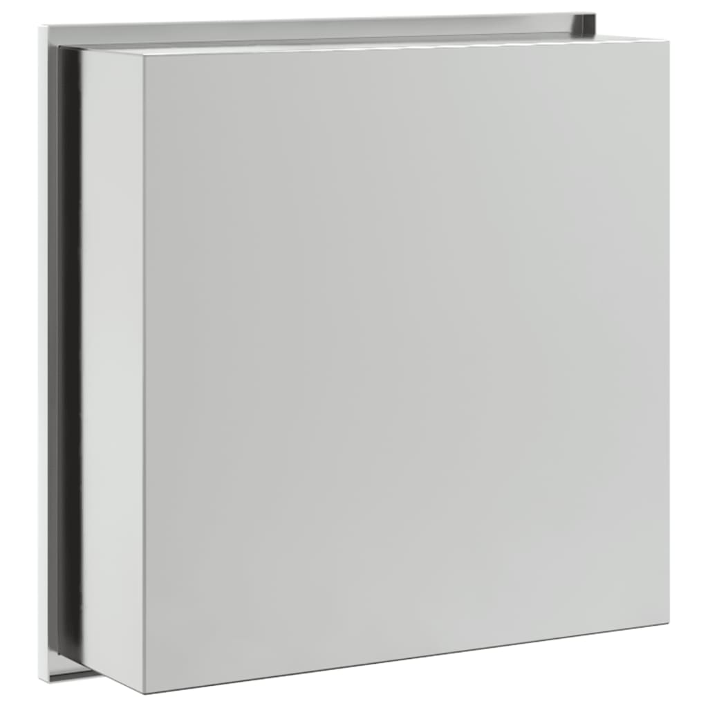 vidaXL Shower Niche Brushed Silver 32x32x9 cm Stainless Steel