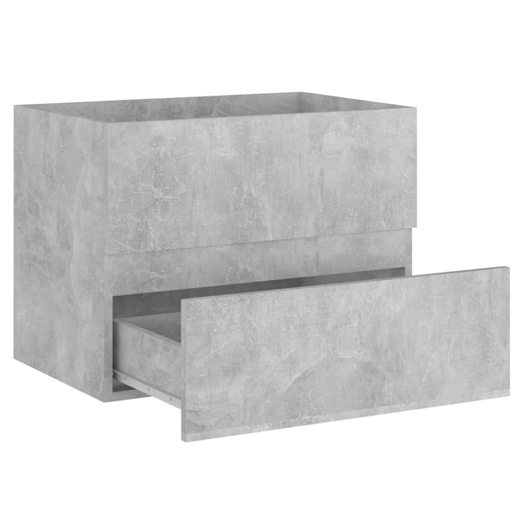 vidaXL Bathroom Furniture Set Concrete Grey Engineered Wood