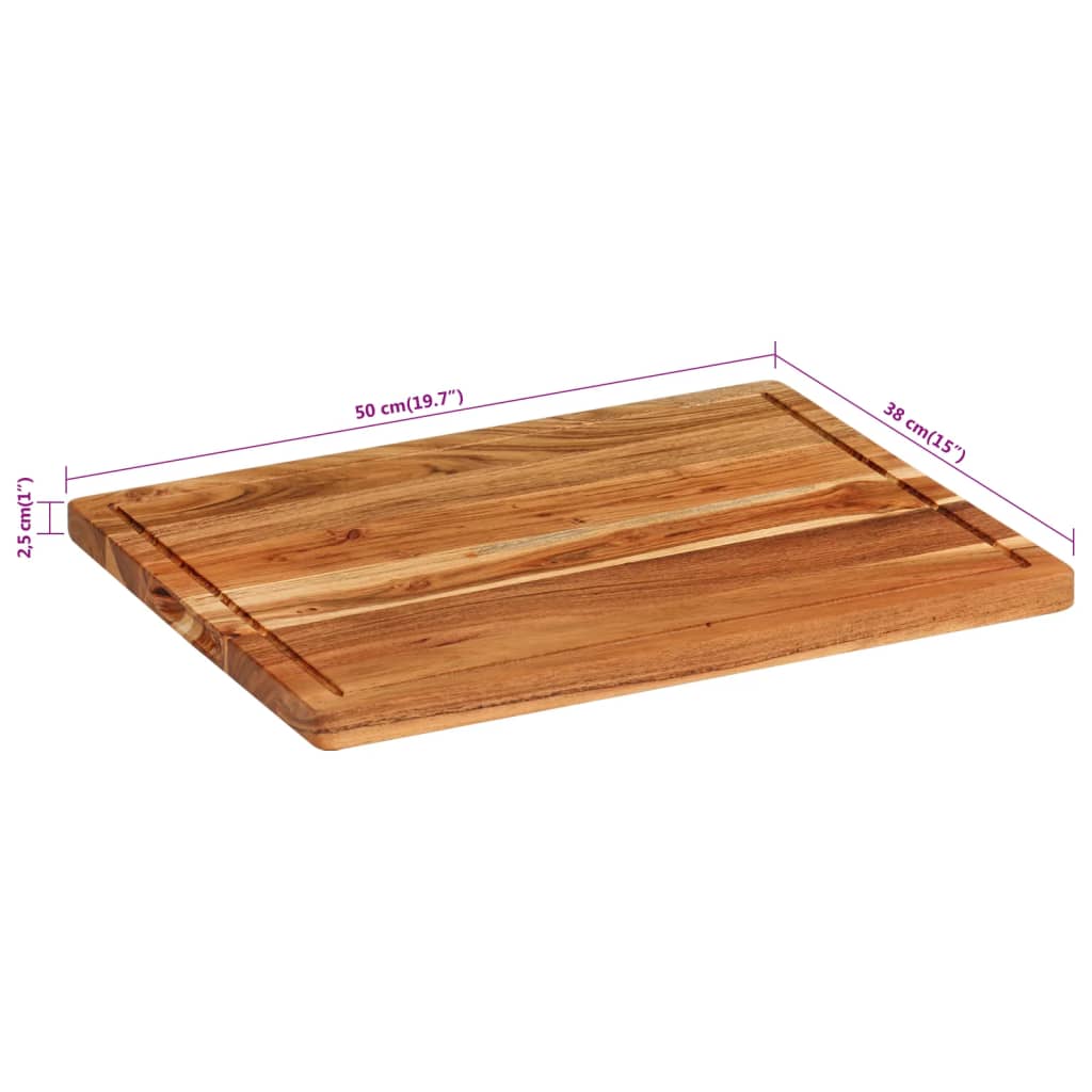 vidaXL Chopping Board 50x38x2.5 cm Solid Wood Acacia