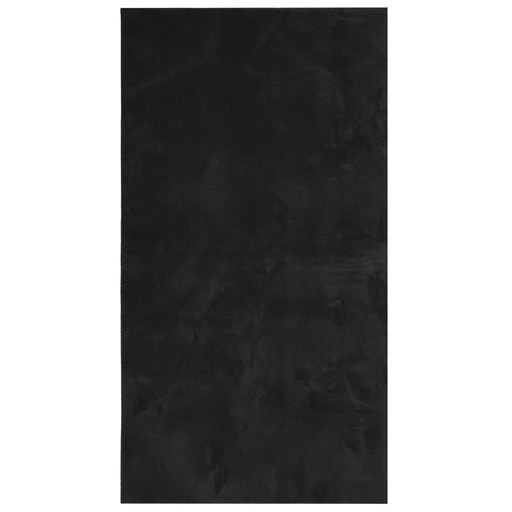 vidaXL Rug HUARTE Short Pile Soft and Washable Black 80x150 cm