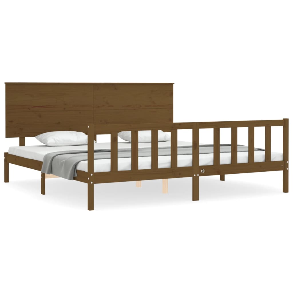 vidaXL Bed Frame without Mattress Honey Brown 200x200 cm Solid Wood Pine